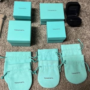 Boxes and jewelry pouches authentic Tiffany